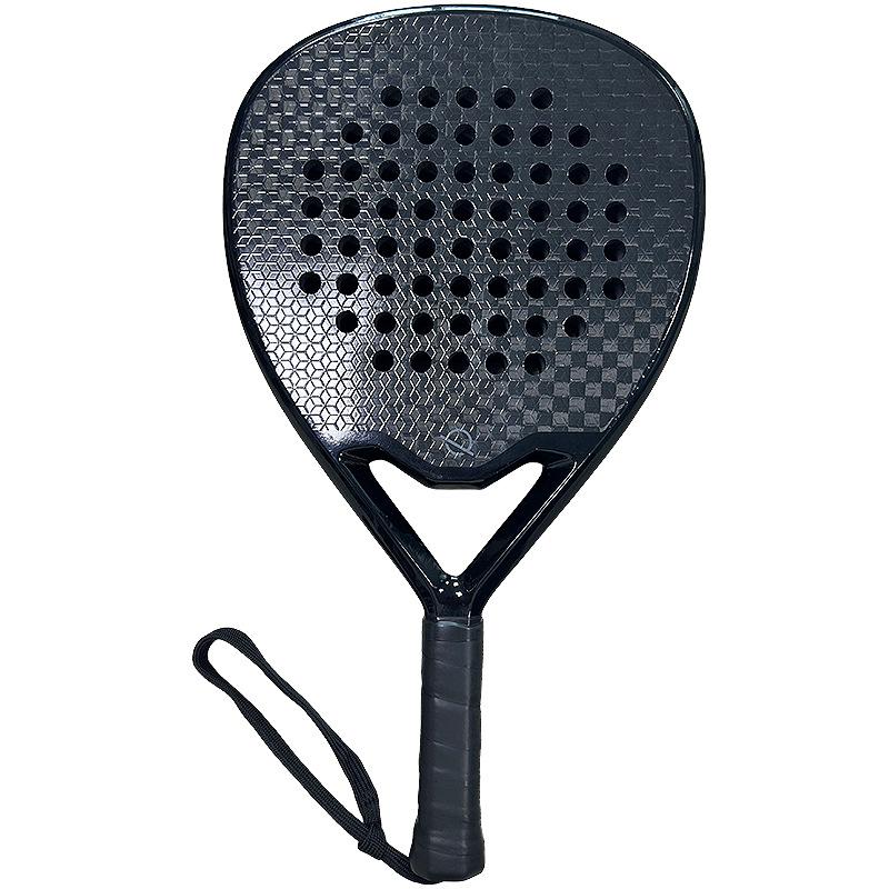 12K Plate Tennis Racket Cage Beach Racket Padel Racket Drop Type чёрный