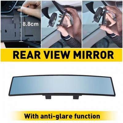 Blue Rear Mirror Driving View Mirror Wide Angle Tructor Clear Anti Vertigo US