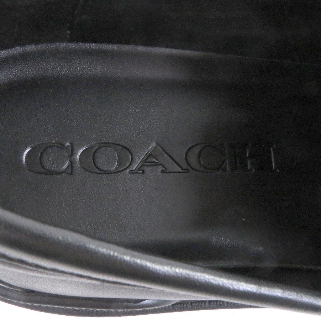 Nienaganne mokasyny COACH Plat forma Wzór kamuflażu czarna skóra męskie 8.5 CAP33 Używane