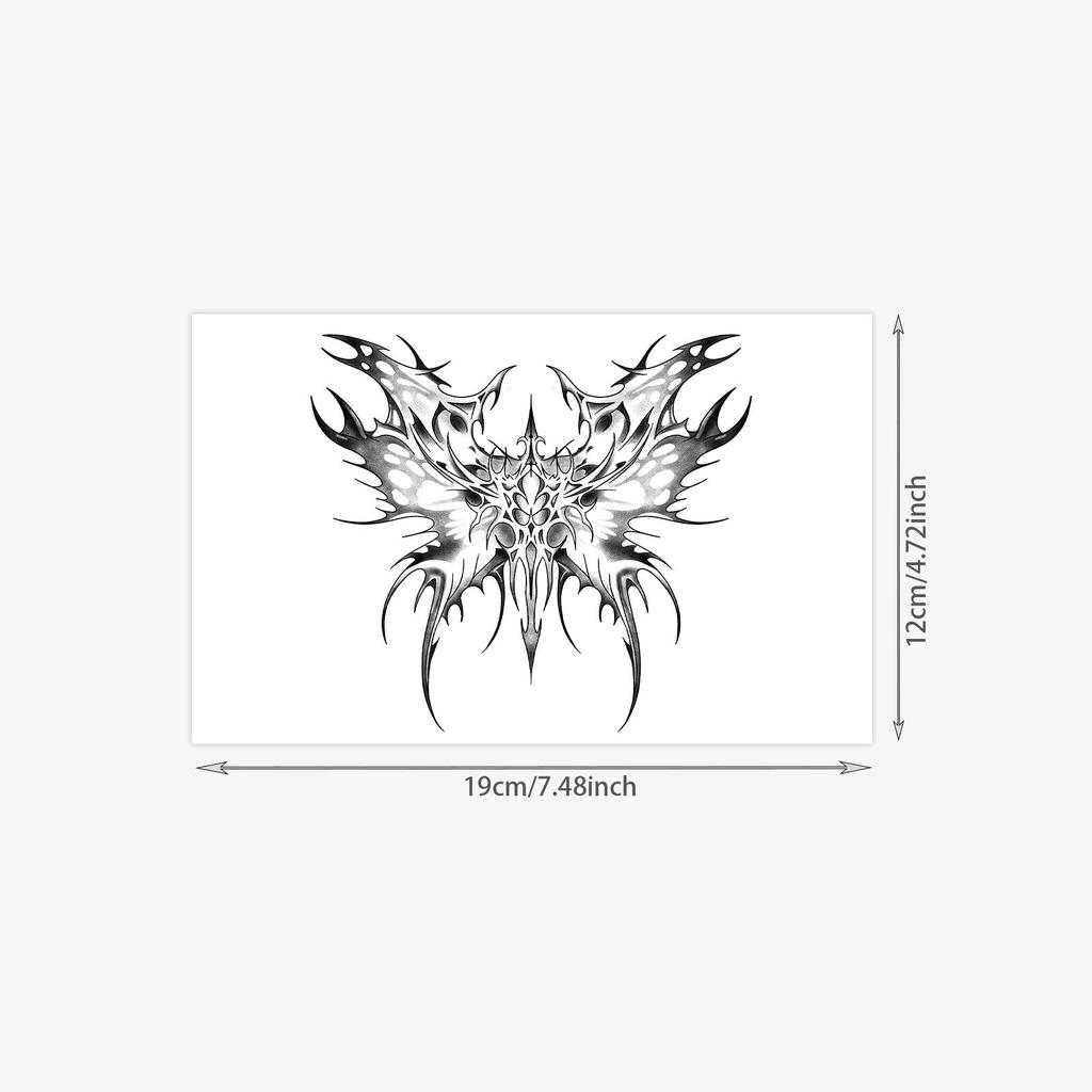 Dark Tribe Butterfly Tattoo Sticker, Waterproof And Long-Lasting, Women'S Thigh Advanced Sense Simulation Tattoo