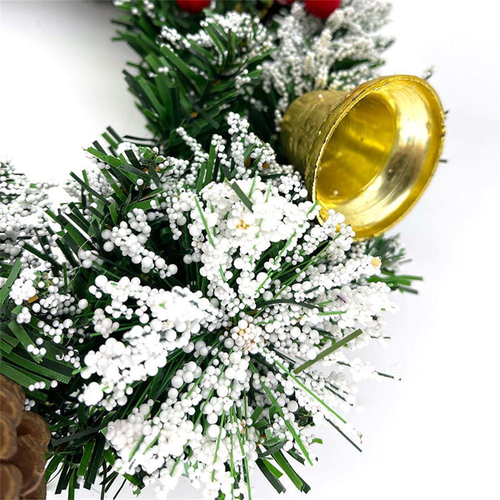 Weihnachtskranz für die Haustür außen Noel Neujahr Weihnachtsdekoration Blumenkranz für die Tür Neuartiger Girlande