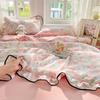1pc Floral Summer Quilt - Lightweight, Breathable & Light Beige-Friendly Polyester Fabric for All Seasons