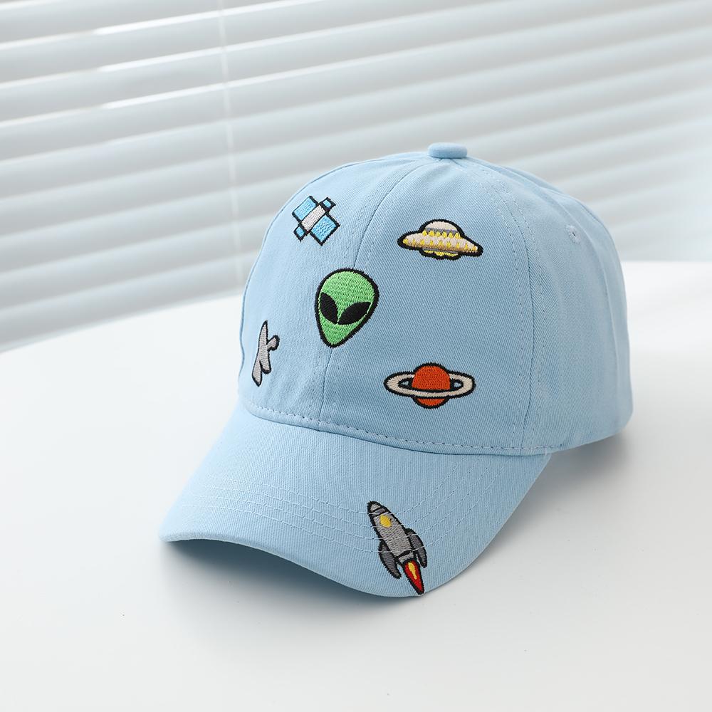 Japanese and Korean cute alien children's baseball cap, cartoon baby baseball cap, sun hat for spring outdoor use