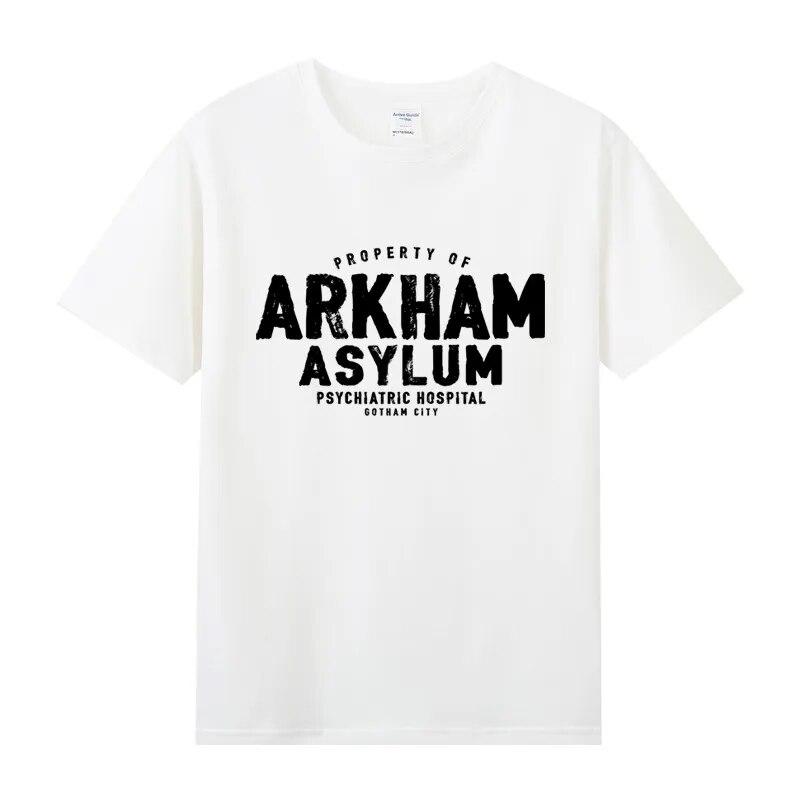 

Футболка Arkham Asylum, футболки премиум-класса из 100% хлопка, летняя модная футболка унисекс, уличная футболка в стиле Харадзюку, футболки большого размера M