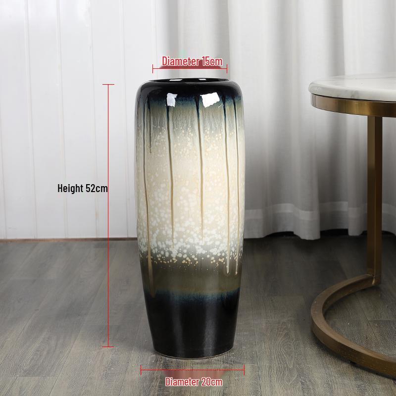 Handmade Large Ceramic Floor Vase for Living Room or Hotel - Perfect for Fresh Flowers