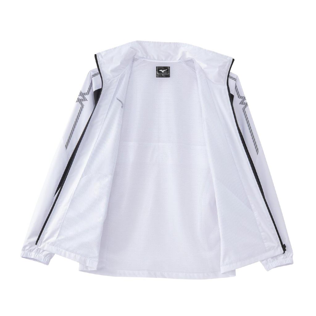 Training Wear MC Line Windbreaker Jacket Windproof 32MEC015 Unisex White X Black XL [Mizuno] Water-repellent