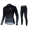 Cycling Suit, Bicycle Winter Men's and Women's Long-sleeved Fleece Suit, Thickened Thermal Overalls