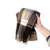 Autumn and winter plaid scarf women's imitation cashmere scarf simple scarf versatile winter warm shawl