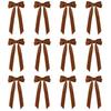 12Pcs Christmas Velvet Bows Rustic Vintage Velvet Ribbon Bows for DIY Crafts Gift Wrapping Tree Garland Wreath Xmas Decoration