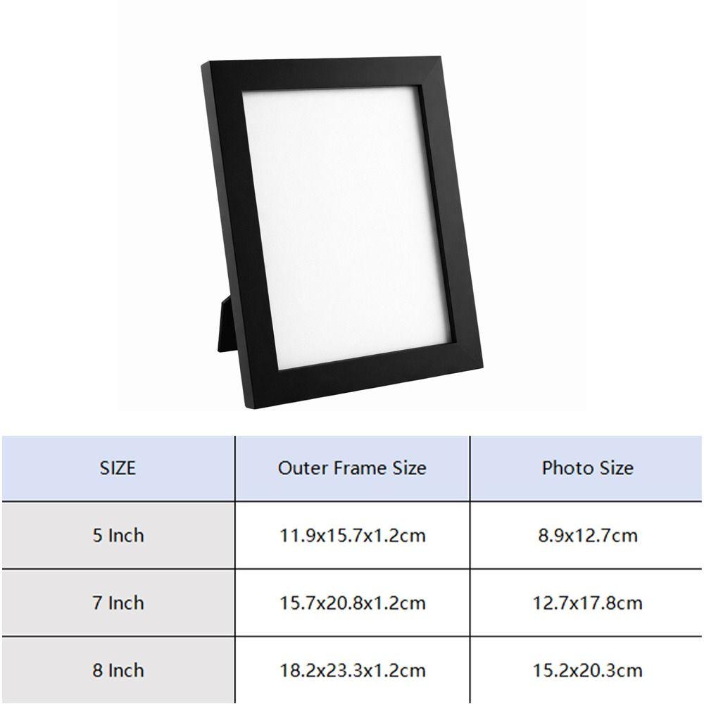New 5/7/8 Inch Wooden Photo Frame Shadow Box Wall Decor Picture Display Frame Desktop Ornament Home