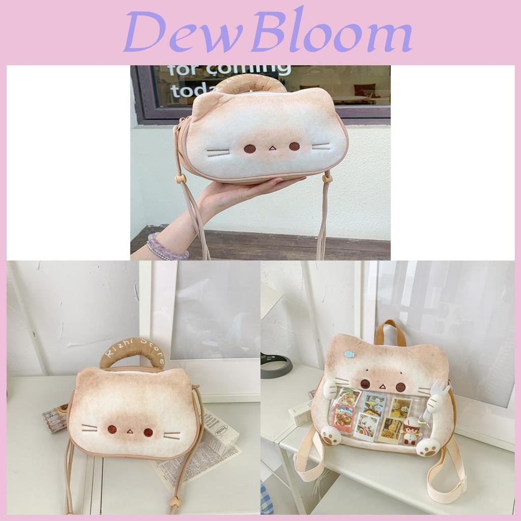 Cat Plush Water Bucket Bag With Soft Material For Casual Daily Use