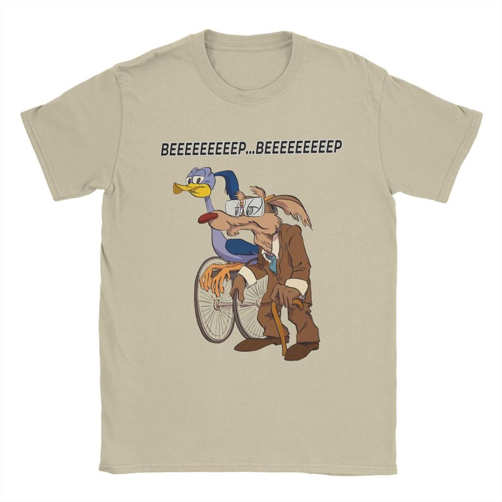 T-shirt da uomo Roadrunners And El Coyoted Abbigliamento in Cotone Fantastica Maglietta a Maniche Corte Girocollo Magliette Estive