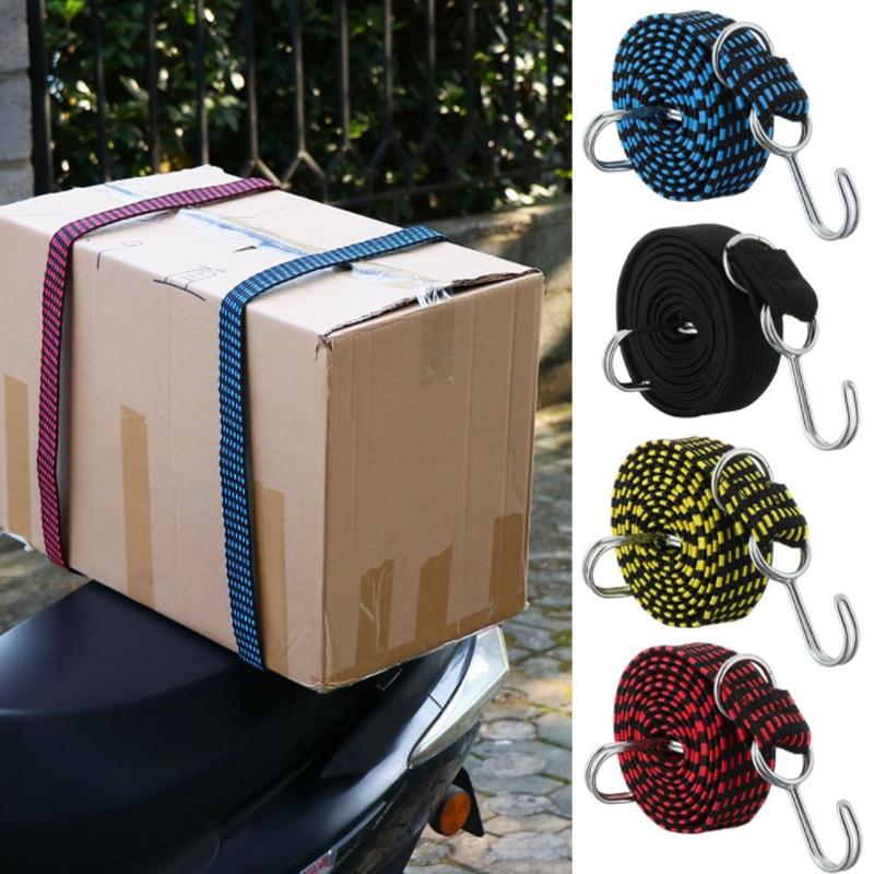 

Universal Elastics Rubber Luggage Rope Cord Hooks Bikes Rope Tie Bicycle Luggage Roof Rack Strap Fixed Band Hook Car