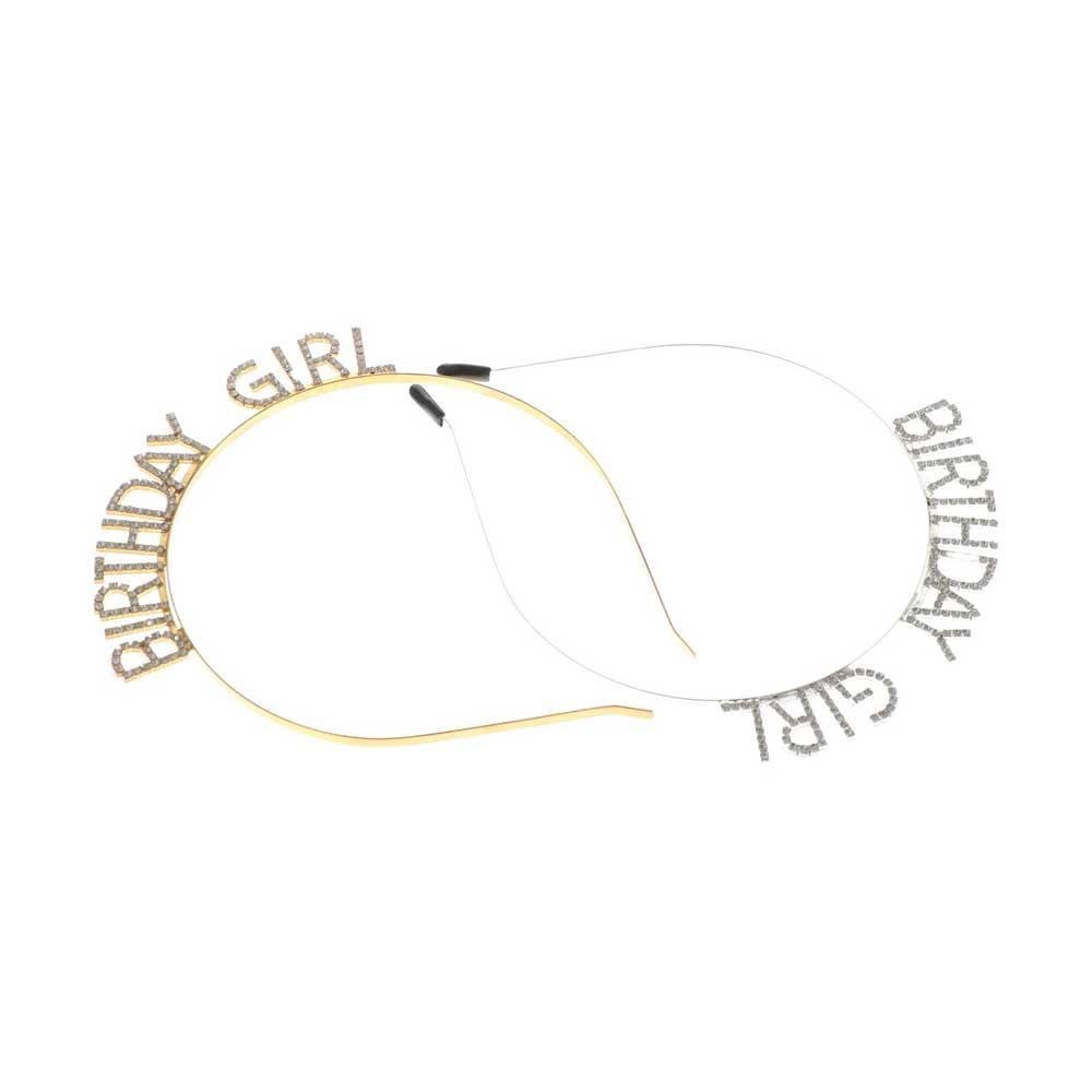 Zinc Zinc Alloy Queen Letter Happy Birthday Headband Female Jewelry Korean Style Hair Hoop Rhinestone Crown