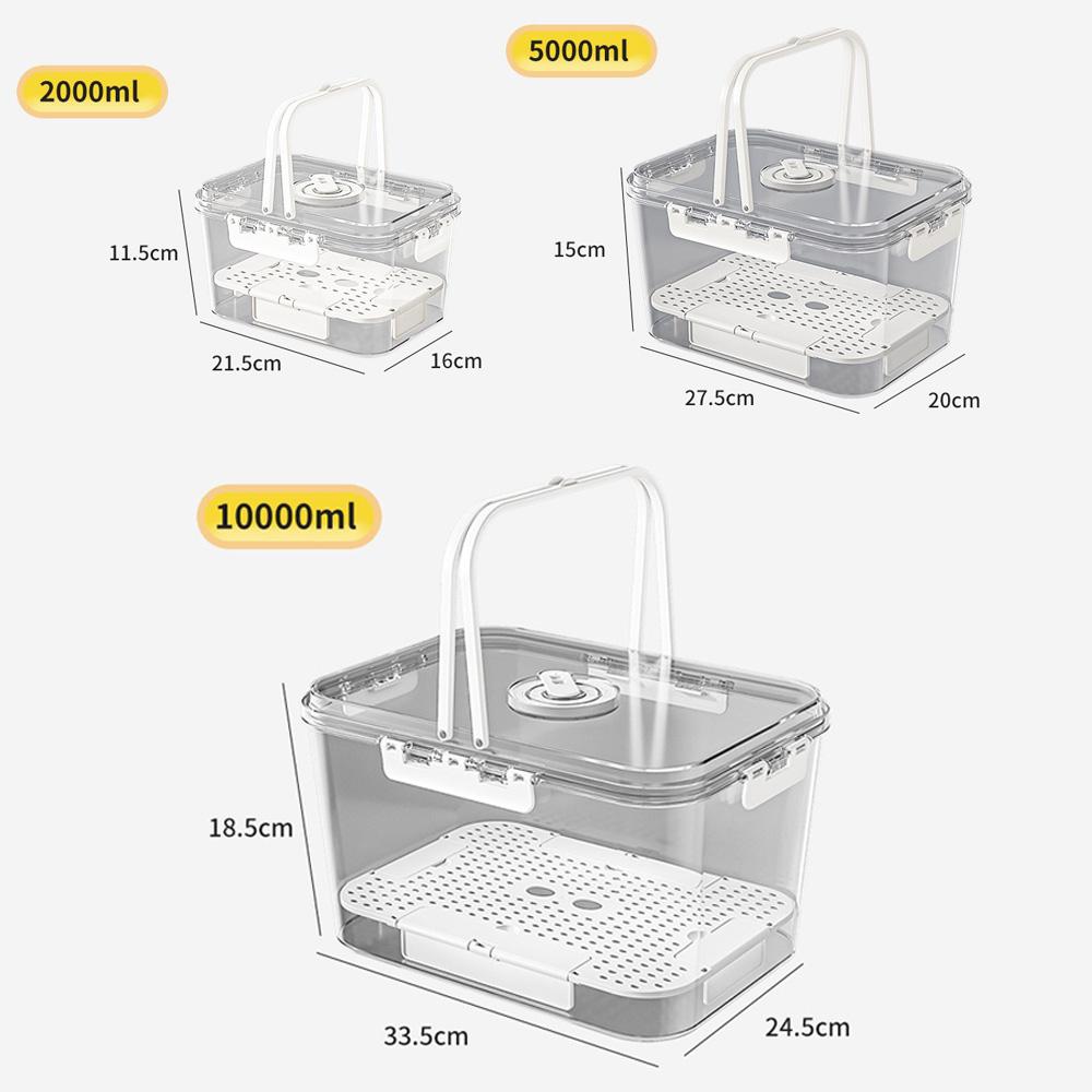 Multifunctional Fresh-Keeping Box with Handle, Sealed Food Container for Home & Outdoor Camping, Fruit & Meal Prep
