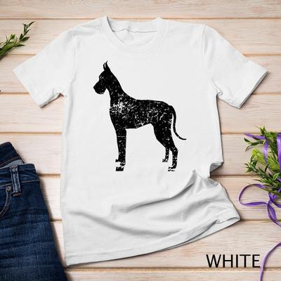 Distressed Great Dane Silhouette Dog Owner Unisex T-shirt