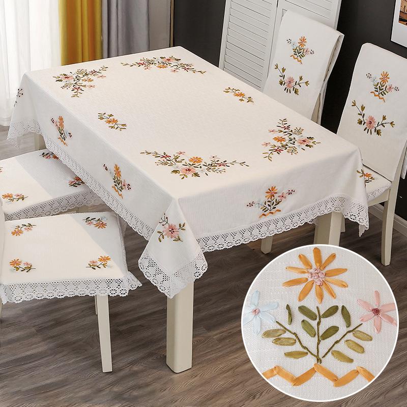 Small and pure and fresh cloth rectangular table bud rural wind