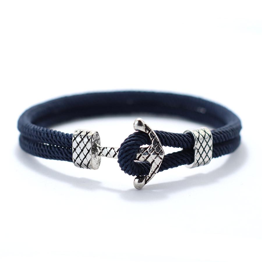 Noter New Rope Bracelet For Men Bilayer 4mm Milan Thread Wrap Braslet Vintage Silver Color Nautical Braclet Leisure Pulseira