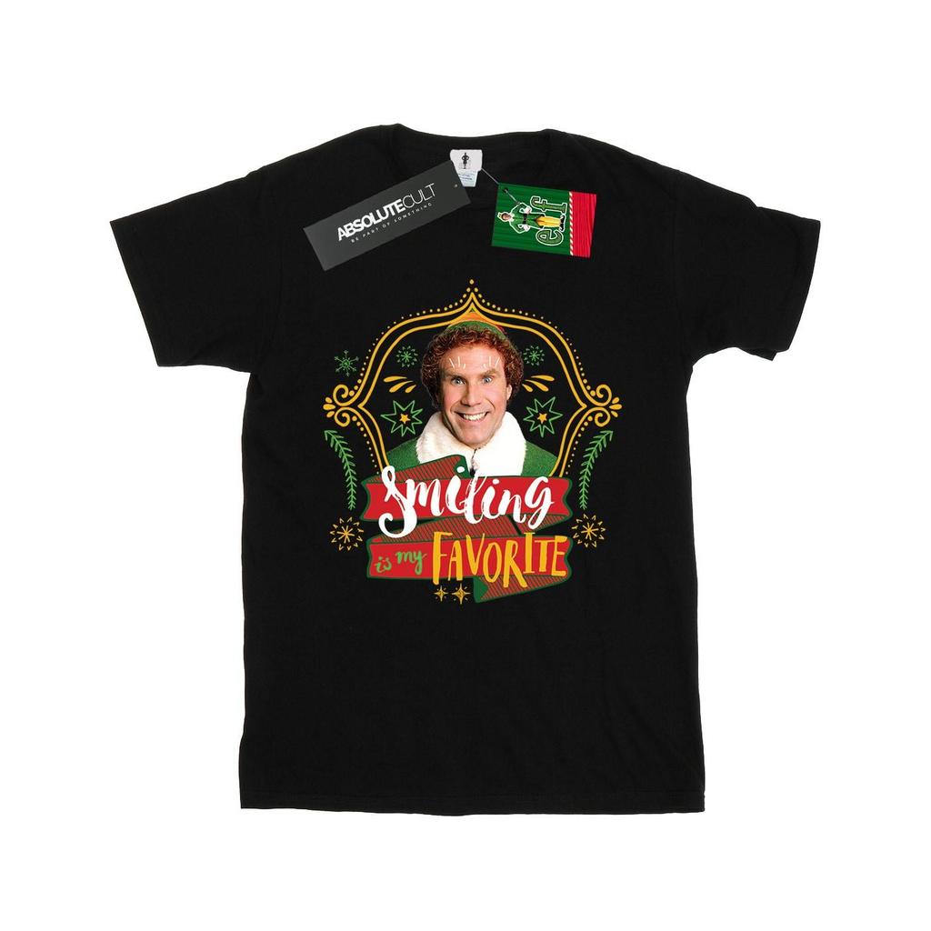 Elf Womens/Ladies Buddy Smiling Cotton Boyfriend T-Shirt