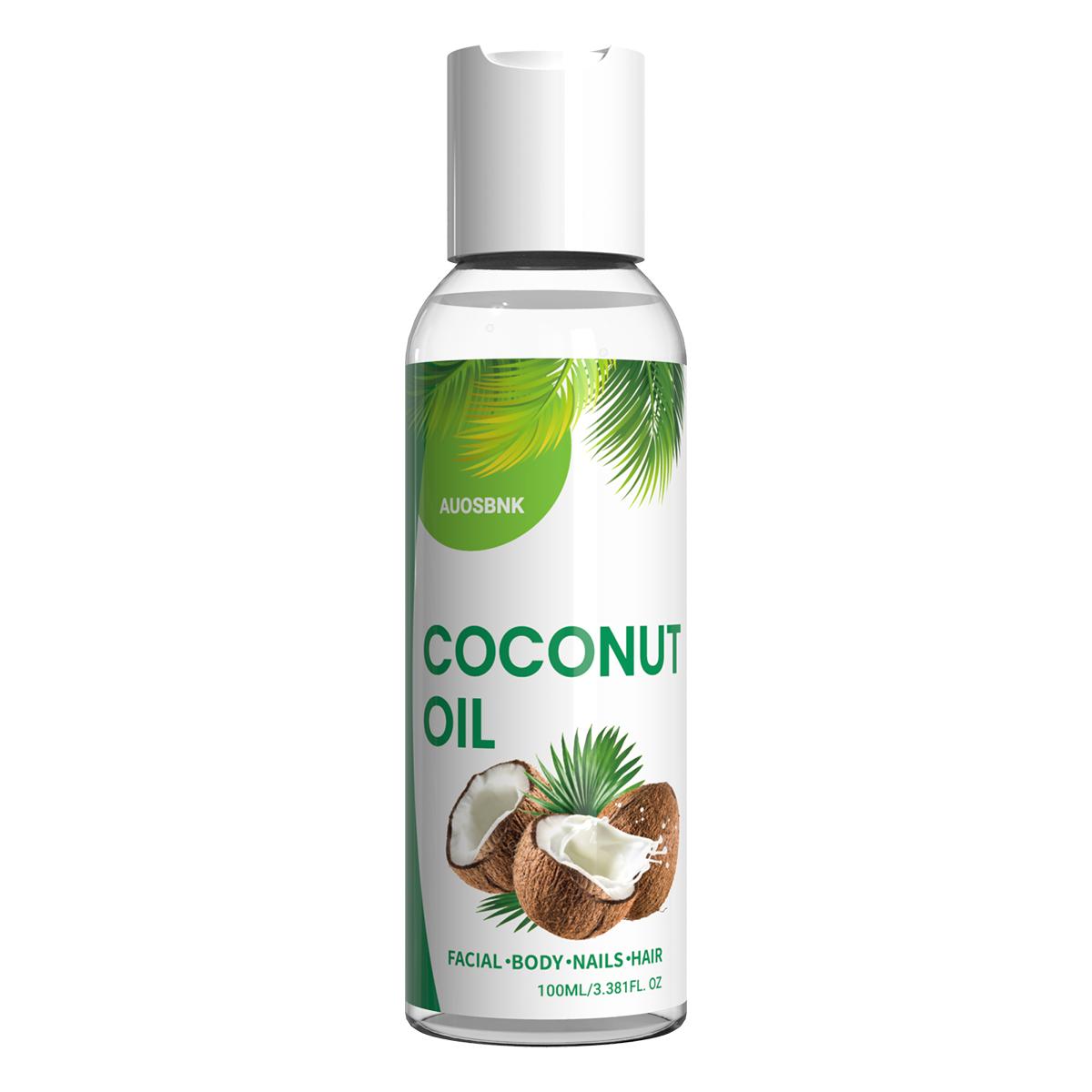 

100% Чистое Жидкое Кокосовое Масло для Сухой Кожи, Волос, Тела, Нежирное, Увлажняющее средство без запаха - 100мл/220мл