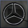AABGY1 Fit For Mercedes Benz Chrome Silver Front Grille Mirror Star LED White Illuminated Emblems X253 W167 X167 W447 2020-2023