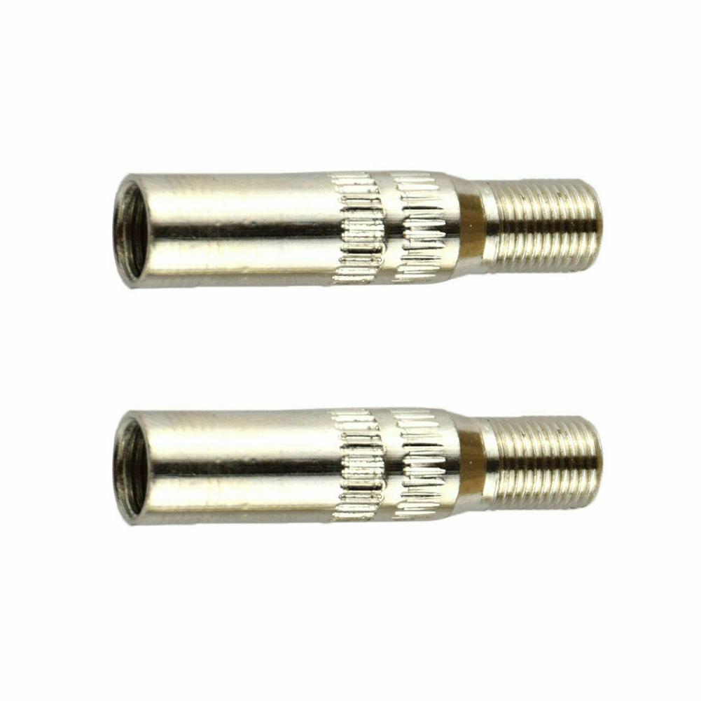 2 Piece Tire Valve Stem Extension Adapter for Car Motorcycle Bike - Chrome Plated Brass for Standard Tire Valve Use Stem Caps1