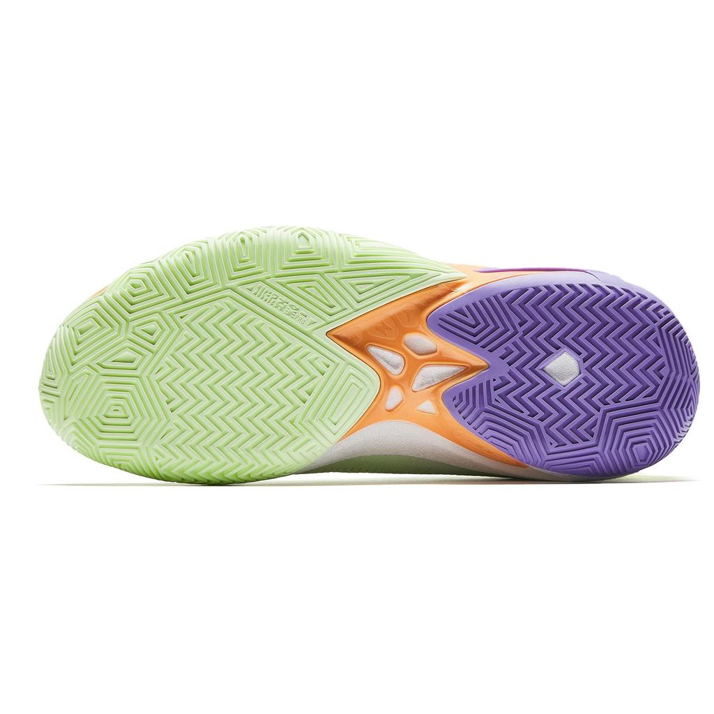 Anta Swagger 2 Cushioning Abrasion Resistant Rebound Low top Basketball Shoes Men's Green Purple 912531106-3