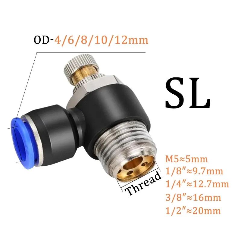 

5PCS 4mm 6mm 8mm Pneumatic Air Fitting PL/PB/PC/PCF/SL Thread 1/8 1/4 3/8 1/2 Straight Hose Fittings Pipe Quick Connectors PL (5PCS)