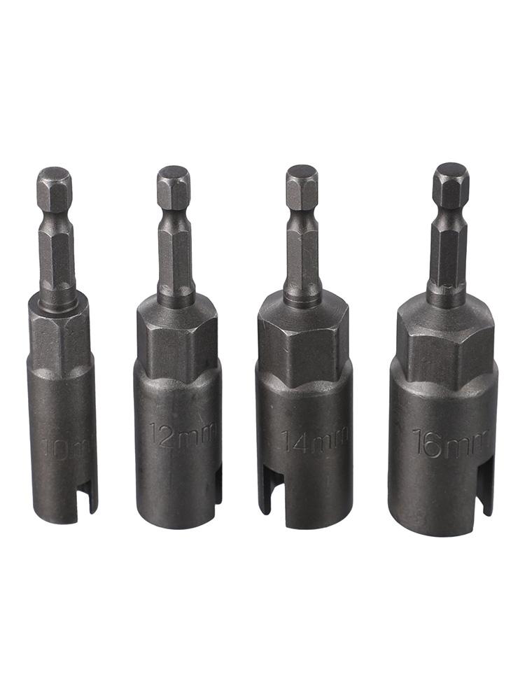 Socket Socket Adapter Hand Tools 1/4 Inch 10mm 12mm 14mm Butterfly Bolt Hex Shank Screwdriver Sleeve Socket Wrench