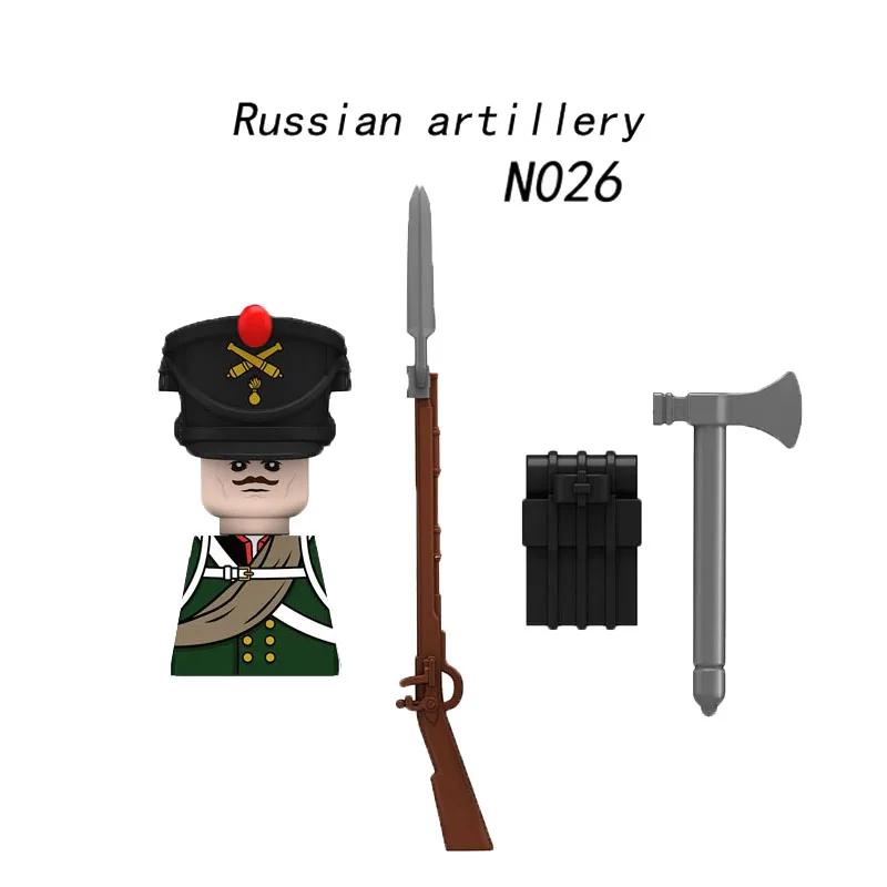 

Средневековые солдаты наполеоновских войн Фигурки Военные MOC Строительный блок Рыцари Британский Французский Фузилер Винтовки Оружие Детская игрушка