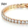 Bracciale Statement Versatile 2MM Tennis per Donne Ragazze Teen, Bracciale Colorato con Zirconia Cubica per Tutti i Giorni, Impilabile Scintillante con Strass Quadrati