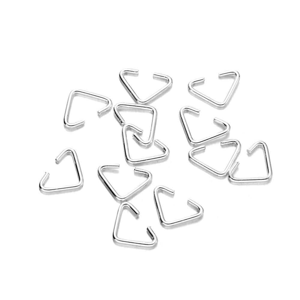 100pcs 6x9mm Iron Triangle Clasps Buckle Loops Connectors Clasps Hooks for DIY Bracelet NecklaceJewelry Making Accessories