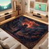 Fantasy Magic Theme Crystal Velvet Floor Rug Personalized Custom Name Text Warm Carpet Home Decoration