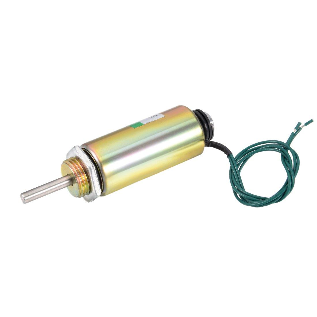 

uxcell DC12V 25N Сила 10мм Хід Штовхаючий Тип Трубчастий Соленоїд Електромаг Лінійний Рух XRN-25x50T