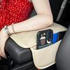 Center Console Leather Armrest Cushion Pad with 2 Storage Bags Replacement Armrest Protection Cover Quick Installation