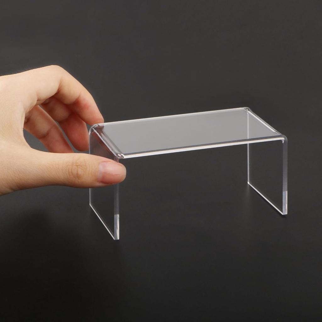 Miniature Desk Dollhouse Furniture Tea Coffee Table 1:12 Scale Miniature Clear Acrylic Table Modern Waterfall Minimalist Style Accessories Mini