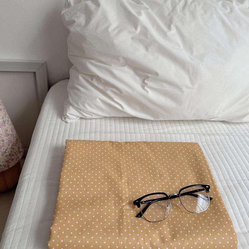 Single Plaid Stripe Cotton Bed Sheet - Fitted Sheet & Duvet Cover for Student Dorm
