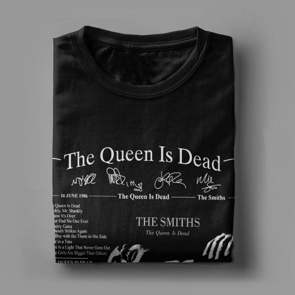 The Smiths The Queen Is Dead Men's T Shirts Vintage Tee Shirt Short Sleeve Crew Neck T-Shirt 100% Cotton Plus Size Clothes