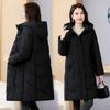 Hooded padded clothes women's winter 2025 new thickened loose cotton jacket mid-length age-reducing small padded jacket jacket