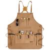 Thickened Canvas Garden Apron: Adjustable, Waterproof & Oilproof Smock with Logo Print