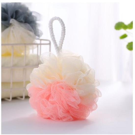 Bath Body Brush Sponge Bath Ball Nylon Scrubber Loofah Mesh Net Ball Cleaning Mesh Shower Flower 60g Bathroom Accessories