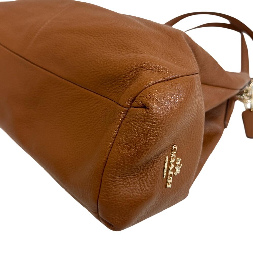 Coach F35723 One Belt Handbag Leather Madison Shoulder Bag Brown Leather Used