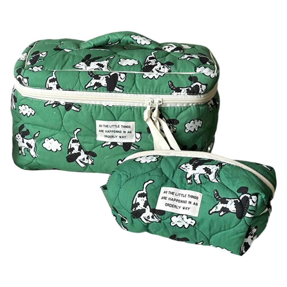 

2 шт., сумка-органайзер для туалетных принадлежностей, большая вместительная сумка для ухода за кожей собак с героями мультфильмов, аксессуары для туалетных принадлежностей, щетки для женщин и девочек