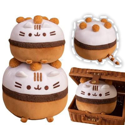 18/22CM Kawaii Ice Cream Cake Cat Brown Cartoon Animals Snacks Office Pillow Accompany Decor Birthday Xmas Gifts Party Decor