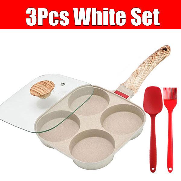 4 Cups Fried Egg Pan Nonstick Breakfast Pancake Pan Omelette Skillet Cookware Healthy Egg Frying Pan Plett Crepes Cooker Pan