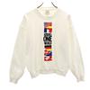 Adidas 80s Vintage Made by Descente Long Sleeve Sweat Trainer M White Men's Used