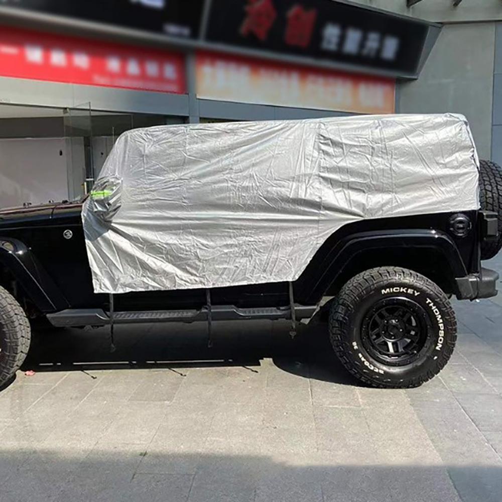 Car Cab Covers for Jeep Wrangler JK JL Hardtop 2/4 Doors 2007-2026 Outdoor Waterproof 210D Oxford Half Protector Cover