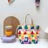 Cartoon Portable Lunch Drawstring Bag Student Kids Bento Pouch Dinner Box Women Work Canvas Food Tote For Travel Picnic