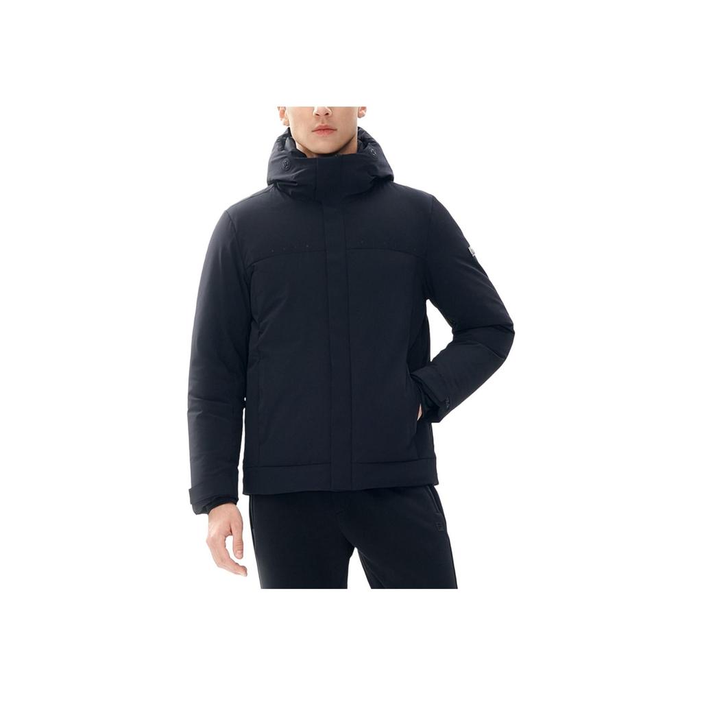 Fila Simple Business Casual Warm Long Sleeve Down Jacket Men Outerwear Black F11M247910F-BK