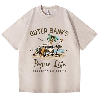 Camiseta Vintage Retro Lavada Camiseta Outer Banks Camiseta Feminina Camiseta Graphics Outer Banks Camiseta Feminina Harajuku Camiseta Feminina